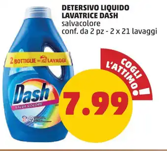 PENNY DETERSIVO LIQUIDO LAVATRICE DASH salvacolore conf. da 2 pz - 2 x 21 lavaggi offerta