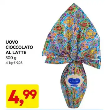 DPiù UOVO CIOCCOLATO AL LATTE 500 g offerta