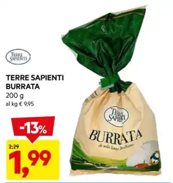 DPiù TERRE SAPIENTI BURRATA 200 g offerta