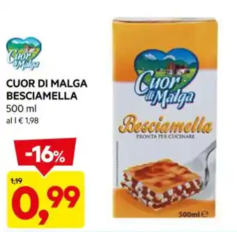 DPiù CUOR DI MALGA BESCIAMELLA 500 ml offerta