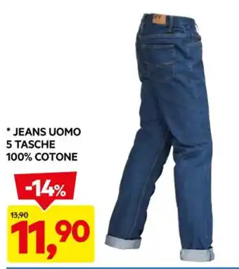 DPiù JEANS UOMO 5 TASCHE 100% COTONE offerta