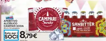 Coop APERITIVO ALCOLICO CAMPARI SODA 98 ml x 10 bottigliette offerta