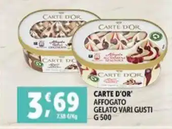 Deco Supermercati CARTE D'OR' AFFOGATO GELATO VARI GUSTI G 500 offerta