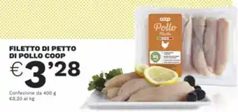 Coop FILETTO DI PETTO DI POLLO COOP offerta