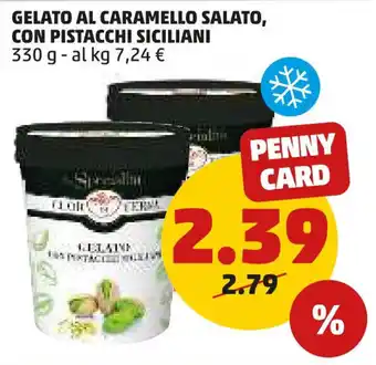 PENNY GELATO AL CARAMELLO SALATO, CON PISTACCHI SICILIANI 330 g offerta