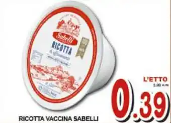 Sacoph Ricotta Vaccina Sabelli offerta