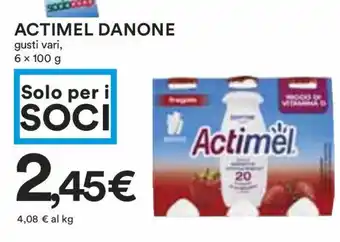 Coop ACTIMEL DANONE gusti vari , 6 x 100 g offerta