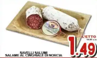 Savelli Salumi Salame Al Cinghiale di Norcia