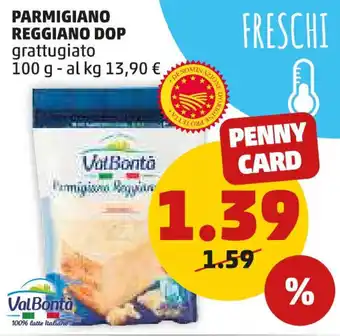 PENNY ValBontà PARMIGIANO REGGIANO DOP grattugiato 100 g offerta