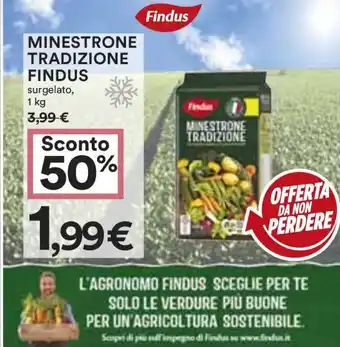 Coop MINESTRONE TRADIZIONE FINDUS surgelato, 1 kg offerta