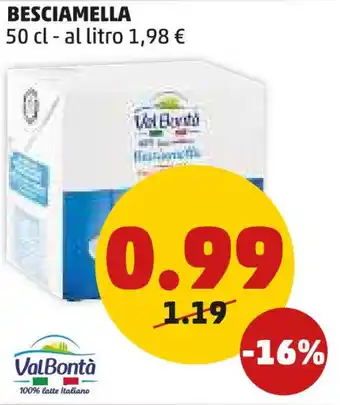 PENNY ValBontà BESCIAMELLA 50 cl offerta