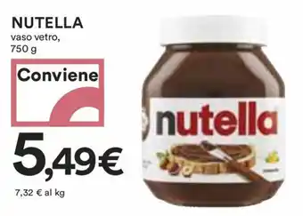 Coop NUTELLA vaso vetro, 750 g offerta