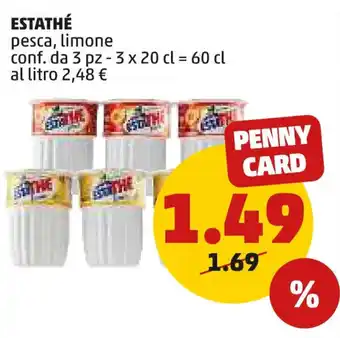 PENNY ESTATHÉ pesca, limone conf. da 3 pz - 3 x 20 cl offerta