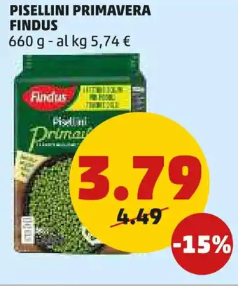PENNY PISELLINI PRIMAVERA FINDUS 660 g offerta