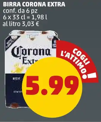 PENNY BIRRA CORONA EXTRA conf. da 6 pz 6 x 33 cl offerta