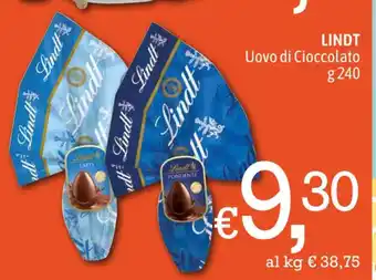 Famila LINDT Uovo di Cioccolato g 240 offerta
