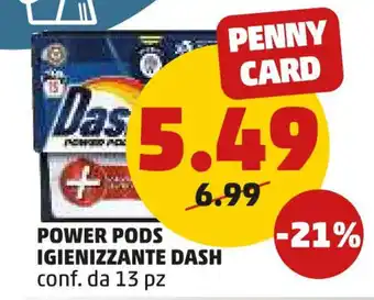 PENNY POWER PODS IGIENIZZANTE DASH conf. da 13 pz offerta