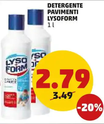 PENNY DETERGENTE PAVIMENTI LYSOFORM 1 l offerta