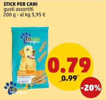 PENNY STICK PER CANI gusti assortiti 200 g offerta