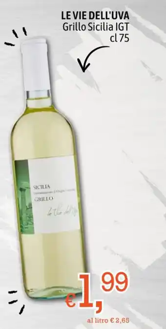 Famila LE VIE DELL'UVA Grillo Sicilia IGT cl 75 offerta