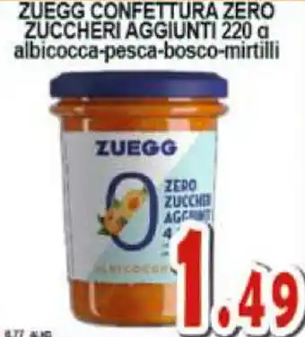 Sacoph Zuegg Confettura Zero Zuccheri Aggiunti 220 offerta