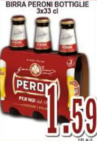 Sacoph Birra Peroni Bottiglie 3x33 cl offerta