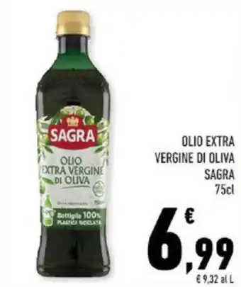 Conad OLIO EXTRA VERGINE DI OLIVA SAGRA 75cl offerta