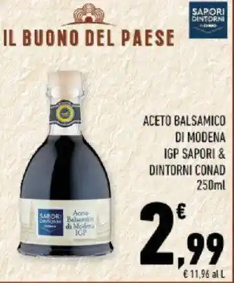 Conad ACETO BALSAMICO DI MODENA IGP SAPORI & DINTORNI CONAD 250ml offerta