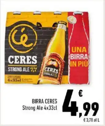 Conad BIRRA CERES Strong Ale 4x33cl offerta