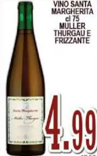 Sacoph Vino Santa Margherita cl 75 Muller Thurgau e Frizzante offerta