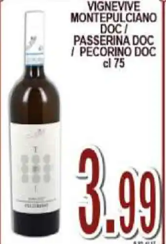 Sacoph Vignevive Montepulciano Doc/ Passerina Doc / Pecorino Doc cl 75 offerta