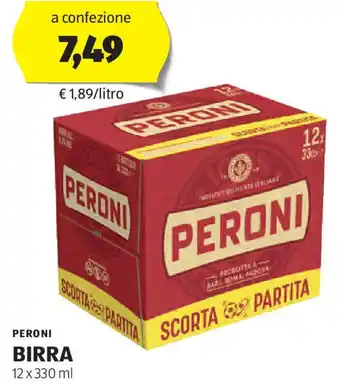 ALDI PERONI BIRRA 12 x 330 ml offerta