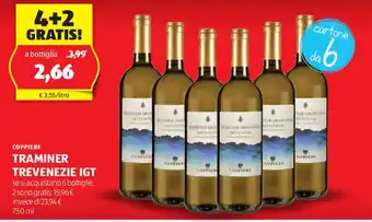 ALDI COPPIERE TRAMINER TREVENEZIE IGT 750 ml offerta