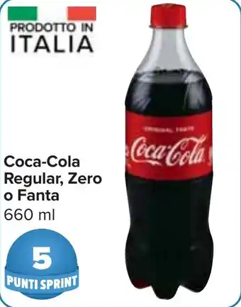 Carrefour Market Coca-Cola Regular, Zero o Fanta 660 ml offerta