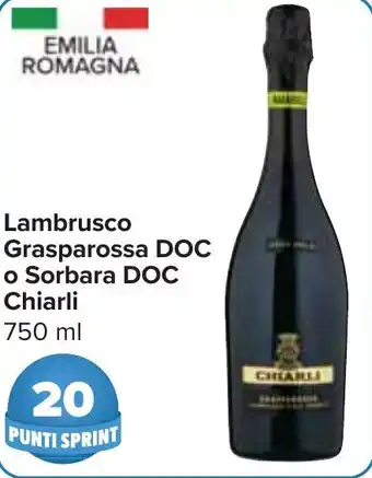 Carrefour Market Lambrusco Grasparossa DOC o Sorbara DOC Chiarli 750 ml offerta