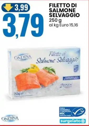 Eurospin ONDINA FILETTO DI SALMONE SELVAGGIO 250 g offerta