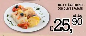 BACCALÀ AL FORNO CON OLIVE E PATATE