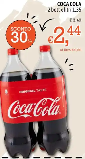Famila COCA COLA 2 bott x litri 1,35 offerta