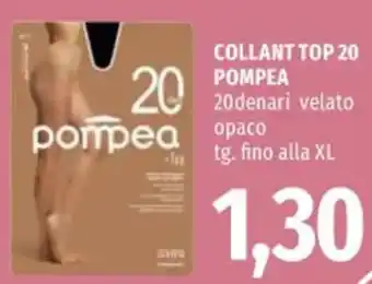 Famila COLLANT TOP 20 POMPEA 20 denari velato opaco tg. fino alta XL offerta