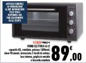 Conad Superstore FORNO ELETTRICO 45 LT offerta