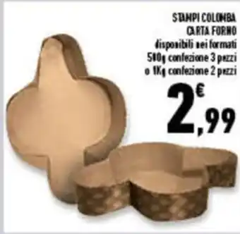 Conad Superstore STAMPI COLOMBA CARTA FORNO offerta