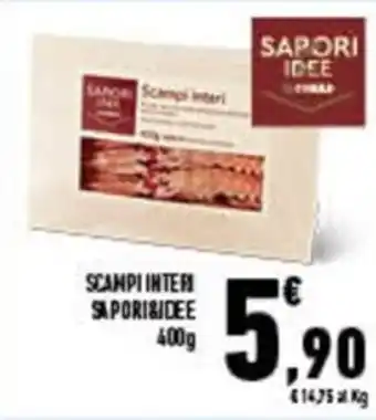 Conad Superstore SCAMPI INTERI SAPORI&IDEE 400 g offerta