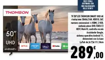 Conad Superstore TV 50 LED THOMSON SMART UHD 4K offerta