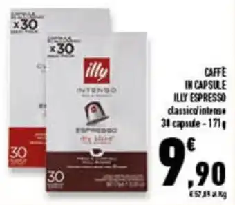 Conad Superstore CAFFE IN CAPSULE ILLY ESPRESSO classico intense 30 capsule-171 g offerta