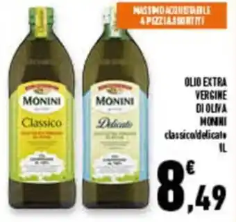 Conad Superstore OLIO EXTRA VERGINE DI OLMA MONINI classico/delicate 1 l offerta