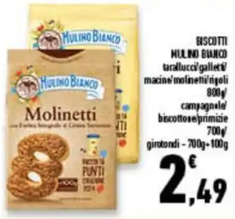 Conad Superstore BISCOTTI MULINO BIANCO tarallucci gallet/ macine'molinetti'ngoli 800 g offerta