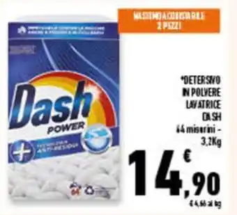 Conad Superstore DETERSIVO IN POLVERE LAVATRICE CASH 14 misurini- 3.2Kg offerta