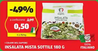 ALDI I COLORI DEL SAPORE INSALATA MISTA SOTTILE 180 G offerta