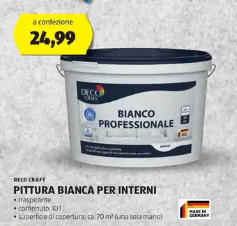 ALDI DECO CRAFT PITTURA BIANCA PER INTERNI offerta