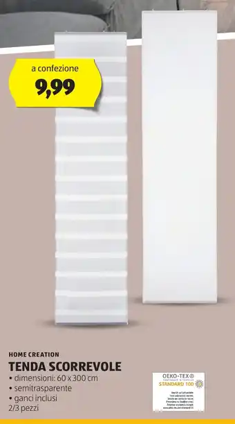 ALDI HOME CREATION TENDA SCORREVOLE offerta